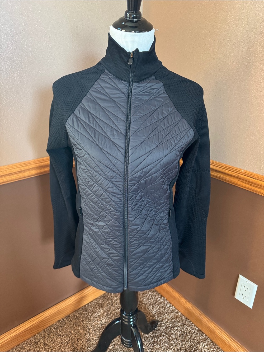 Athleta Black Quilted Jacket